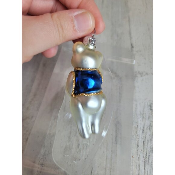 Hallmark little teddy bear blown glass ornament Xmas vintage - Picture 4 of 6